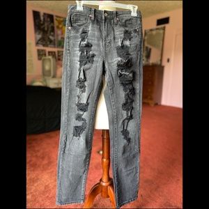 "Favorite Getaway" Destroyed Straight Leg Jeans